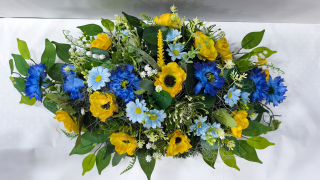 Ikebana zaťažená podlhovastá